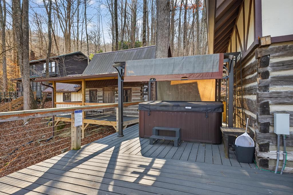 124 Mount Mariah Road Topton, NC 28781 - Photo 24 of 74 Hot Tub Overlooking Lake