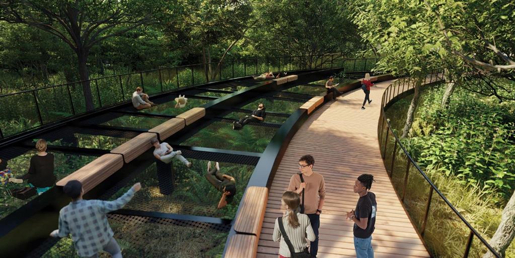 4709 Prock Lane, Unit B Austin, TX 78721 - Photo 14 of 17 a balcony with wooden floor and outdoor seating