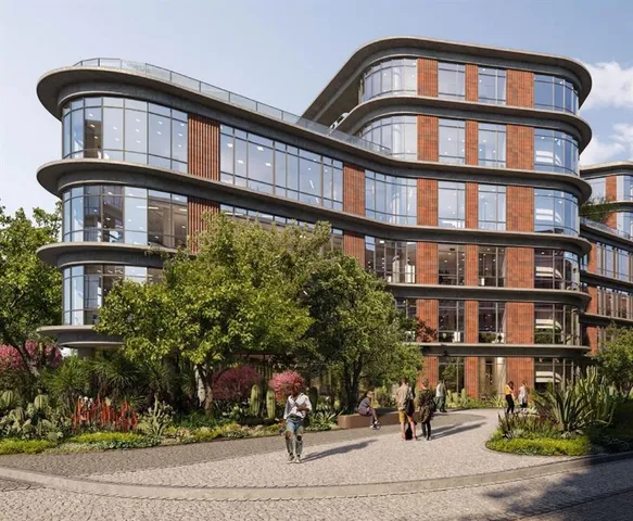 a front view of a building