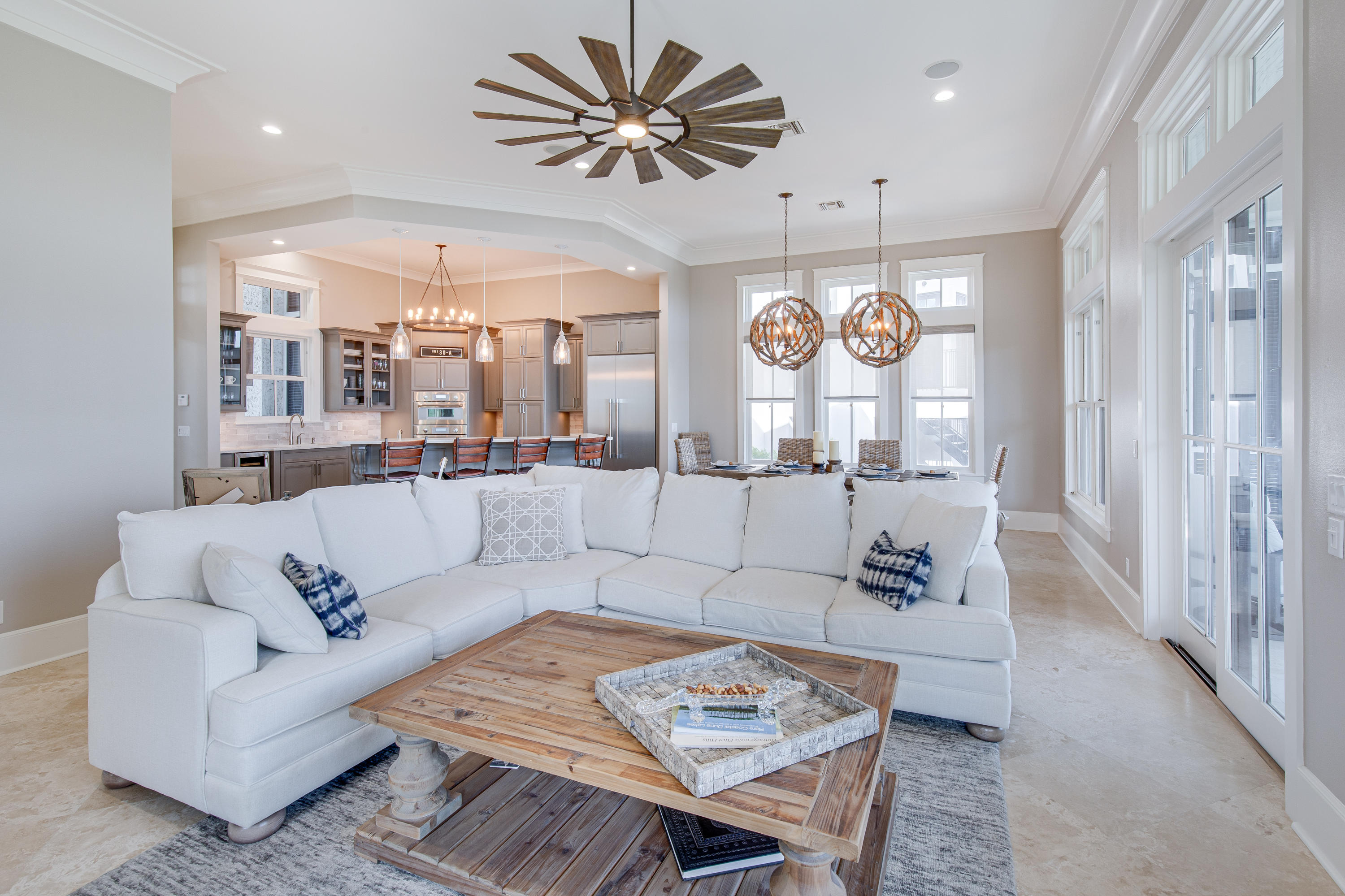201 West Bermuda Drive Santa Rosa Beach, FL 32459 - Photo 18 of 56 a living room with furniture and a large window