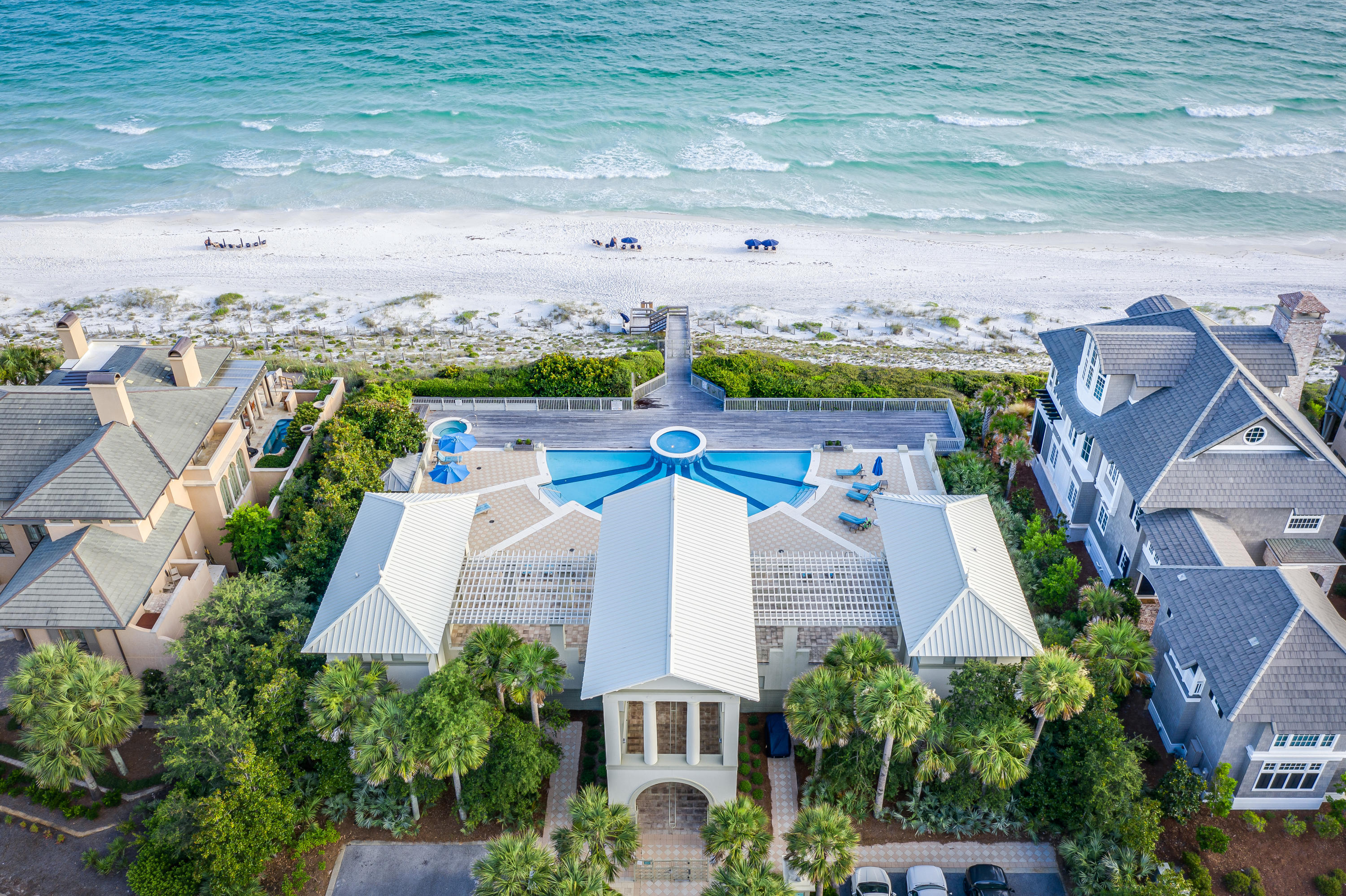 201 West Bermuda Drive Santa Rosa Beach, FL 32459 - Photo 54 of 56 an aerial view of a house with a garden