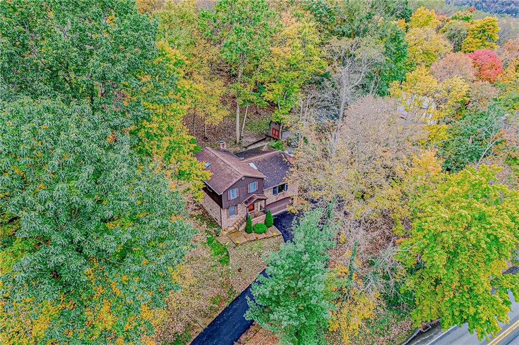 161 Seventh Street Extension Trafford, PA 15085 - Photo 22 of 23 an aerial view of residential house with outdoor space and trees all around