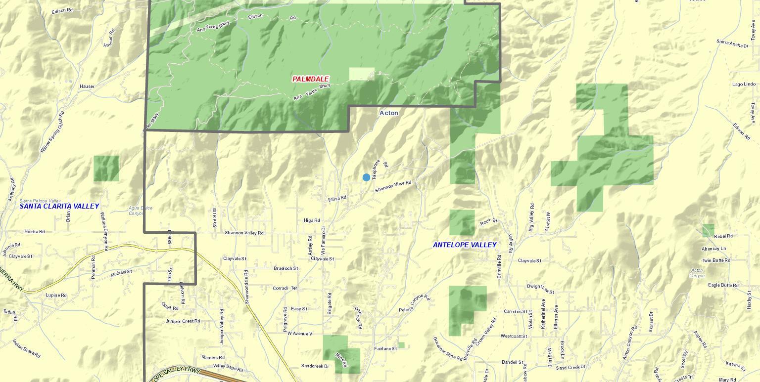 Telephone Road Acton, CA 93510 - Photo 6 of 10 a bathroom with a shower curtain