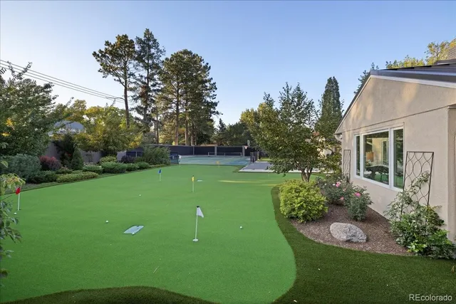 a view of a house with a backyard