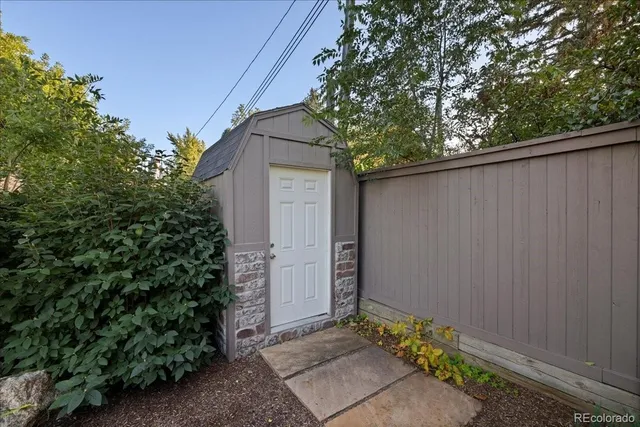a backyard of a house