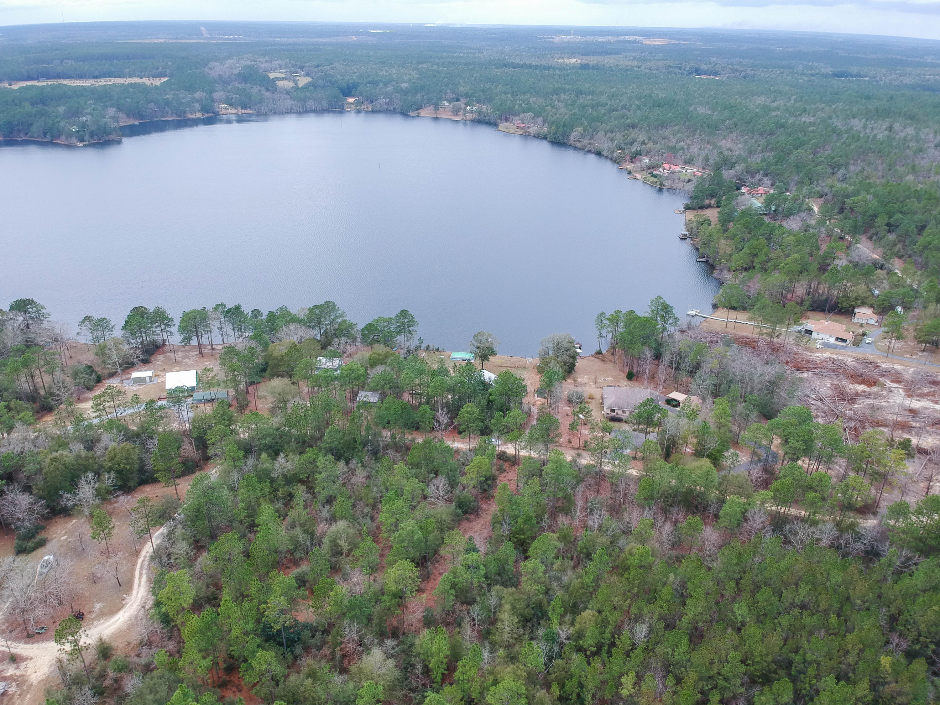 0 Spring Lake Road DeFuniak Springs, FL 32433 - Photo 6 of 16 an aerial view of a houses with a lake view