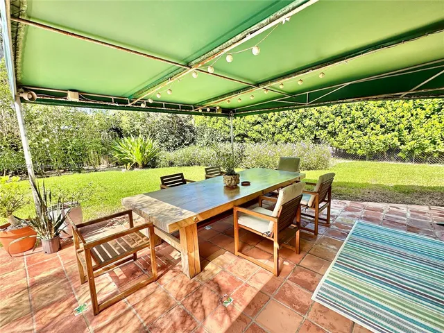 a outdoor view with a sitting space