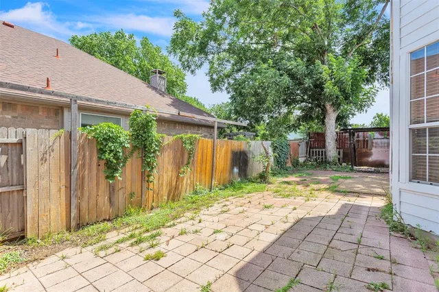 a backyard of a house