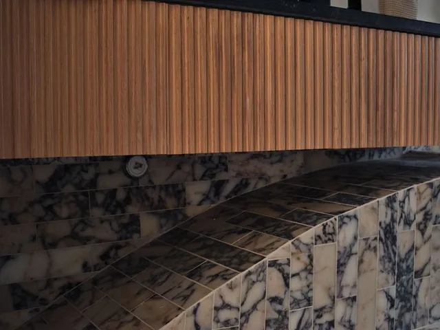 a close view of a sink