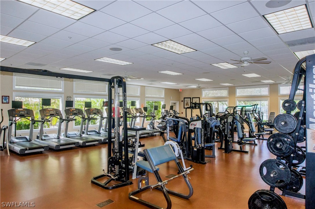 10013 Sky View Way, Unit 1705 Fort Myers, FL 33913 - Photo 19 of 24 a view of a room with gym equipment