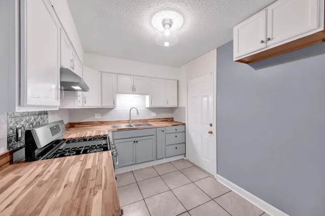 a large kitchen with a stove a sink dishwasher and a refrigerator