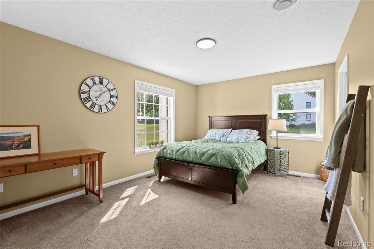3778 Warner Road Howell, MI 48855 - Photo 12 of 38 Bedroom with carpet and multiple windows