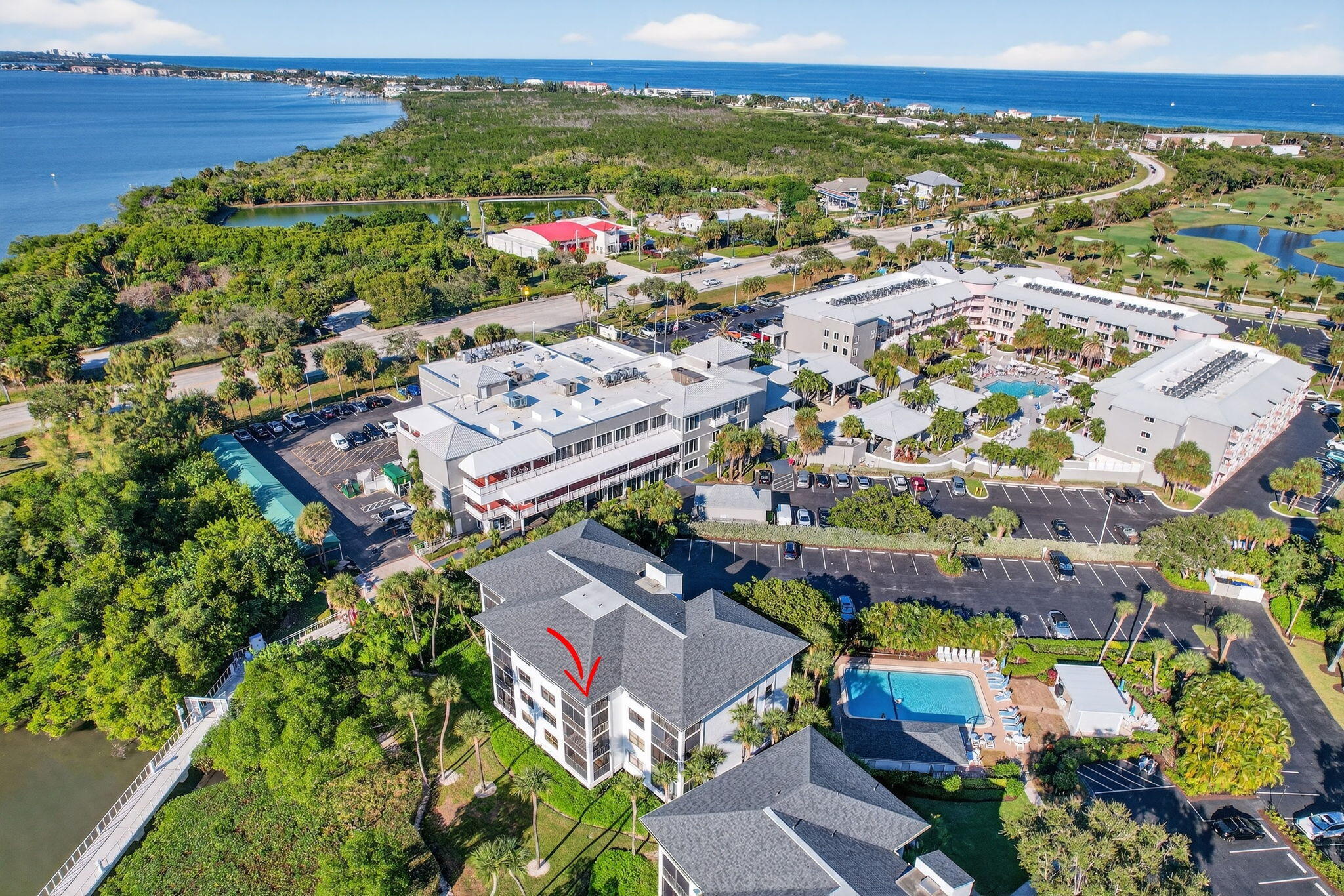 390 Northeast Edgewater Drive, Unit 403 Stuart, FL 34996 - Photo 31 of 46 an aerial view of a city