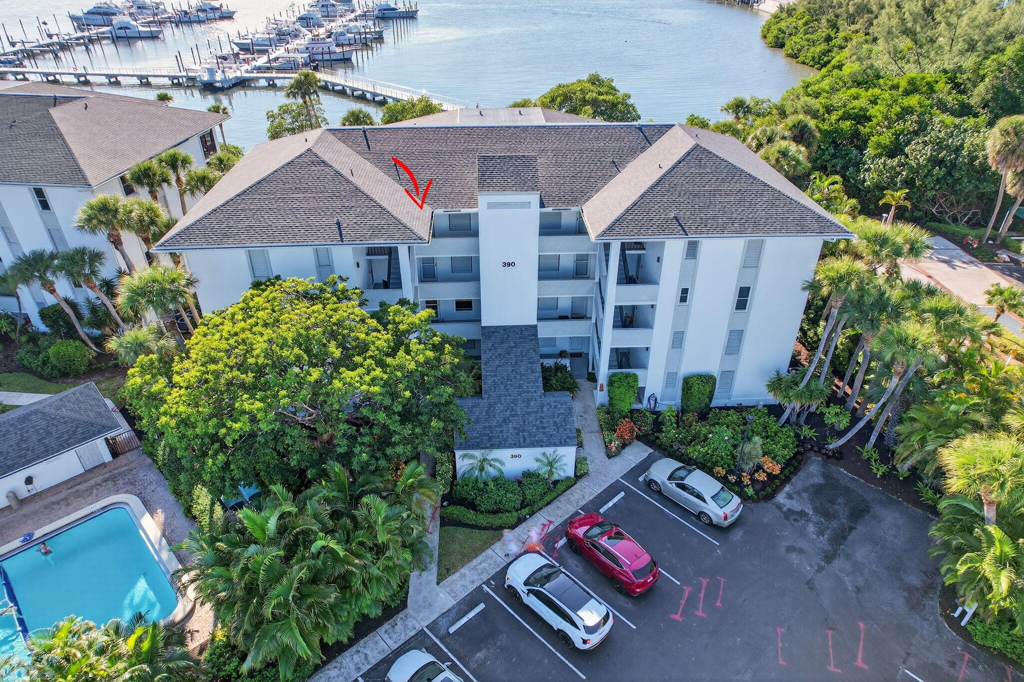 390 Northeast Edgewater Drive, Unit 403 Stuart, FL 34996 - Photo 35 of 46 an aerial view of a house