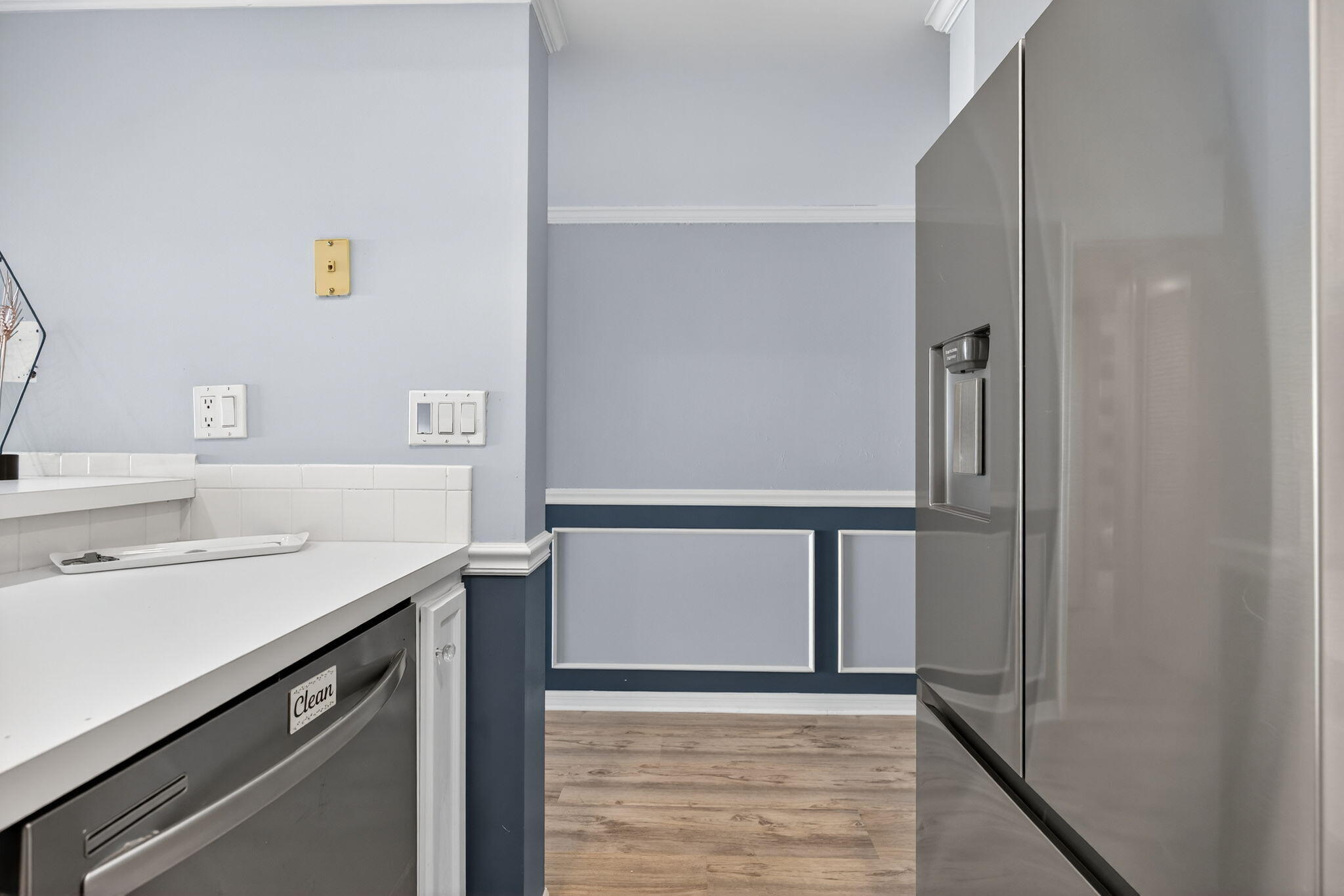 390 Northeast Edgewater Drive, Unit 403 Stuart, FL 34996 - Photo 45 of 46 a view of cabinets with wooden floor