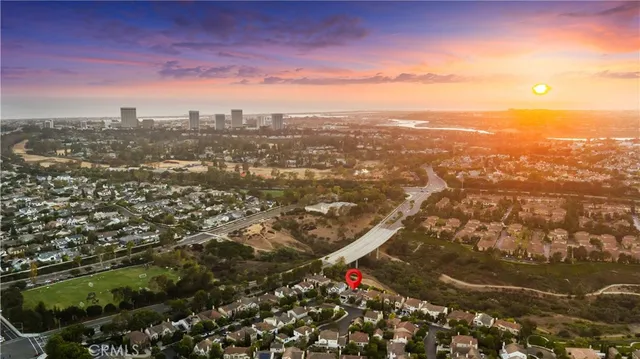 an aerial view of city