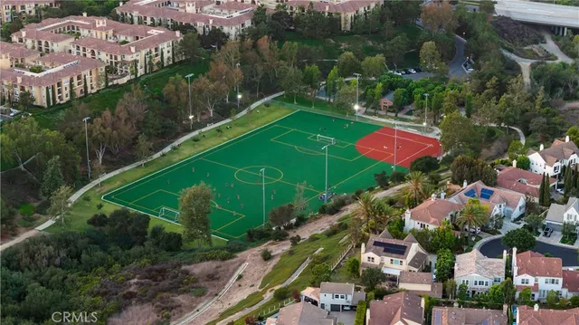 an aerial view of a houses