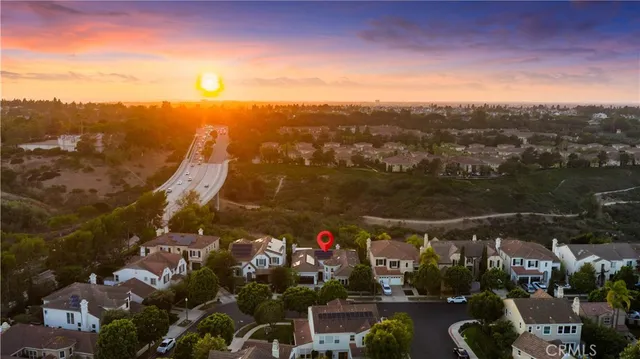 an aerial view of multiple house