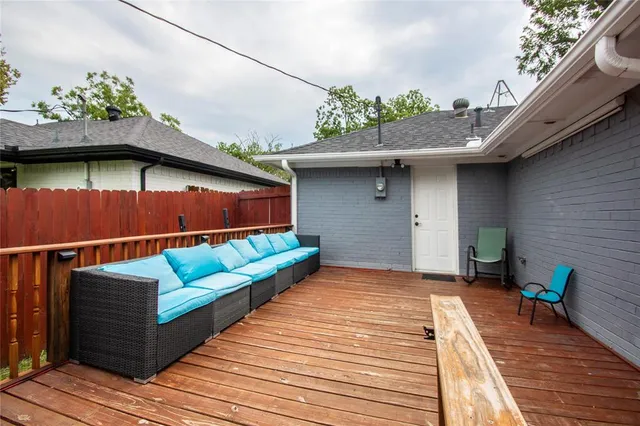 a house view with a seating space