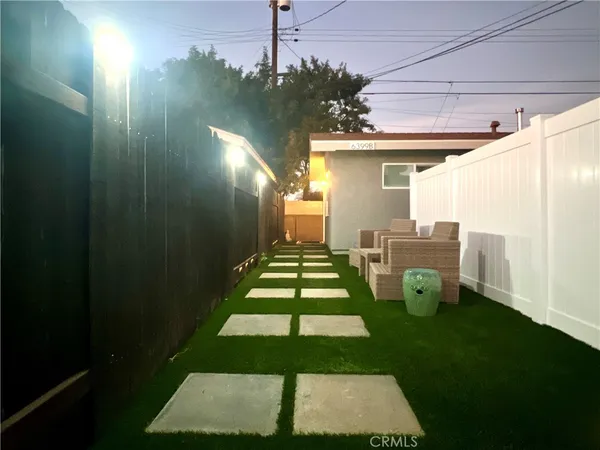 a view of a outdoor seating area