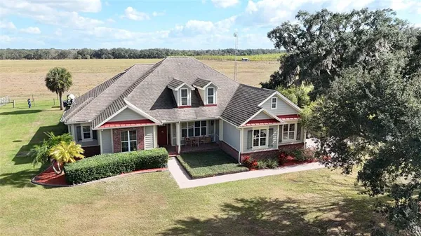 a view of a lake from a yard