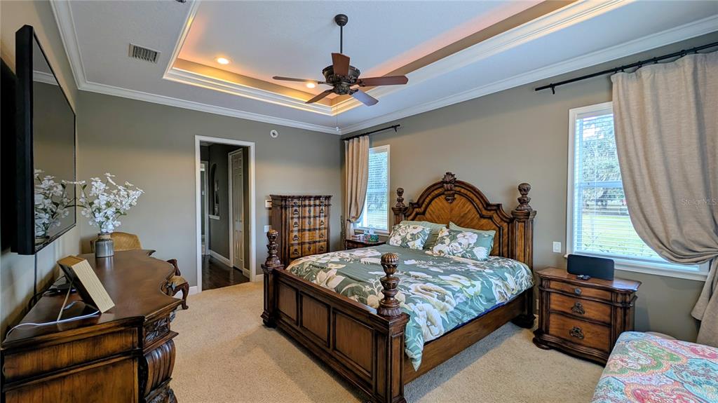 7053 George Marsh Road Zolfo Springs, FL 33890 - Photo 32 of 84 a bedroom with a bed window and a ceiling fan