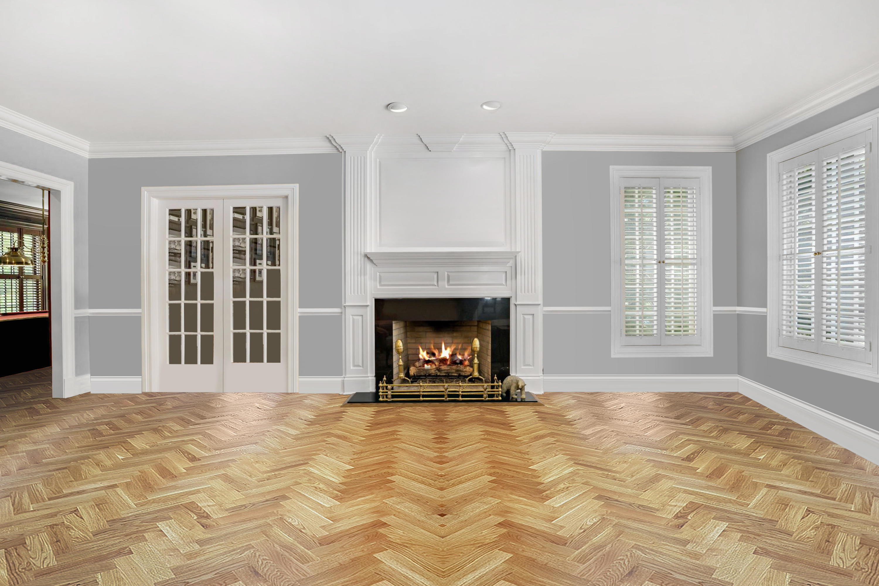 318 Ridgefield Road Wilton, CT 06897 - Photo 8 of 51 a view of an empty room with a fireplace and a window