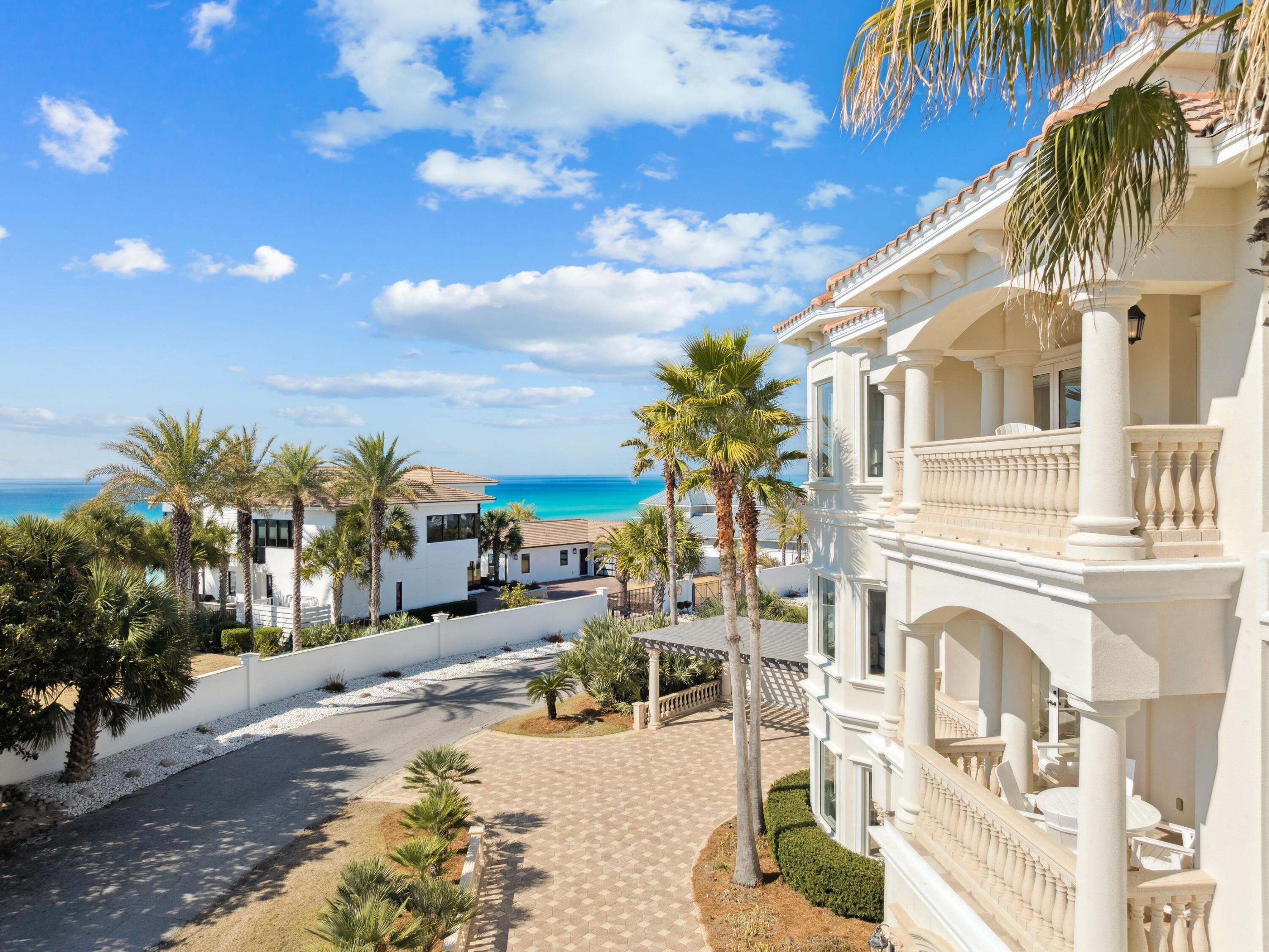 a view of a patio with swimming pool