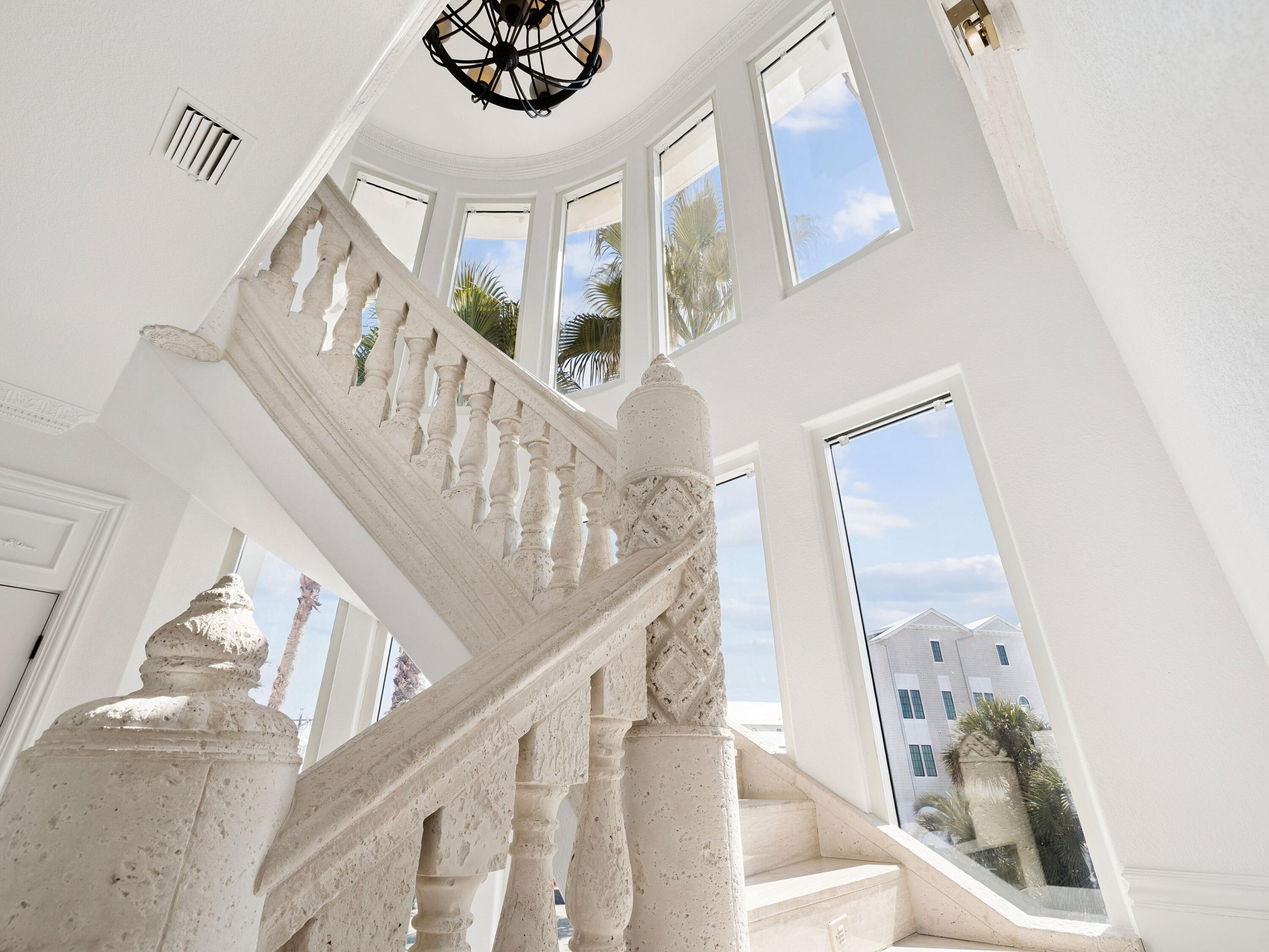 30 Pelican Circle Inlet Beach, FL 32461 - Photo 20 of 48 a view of staircase with railing and white walls