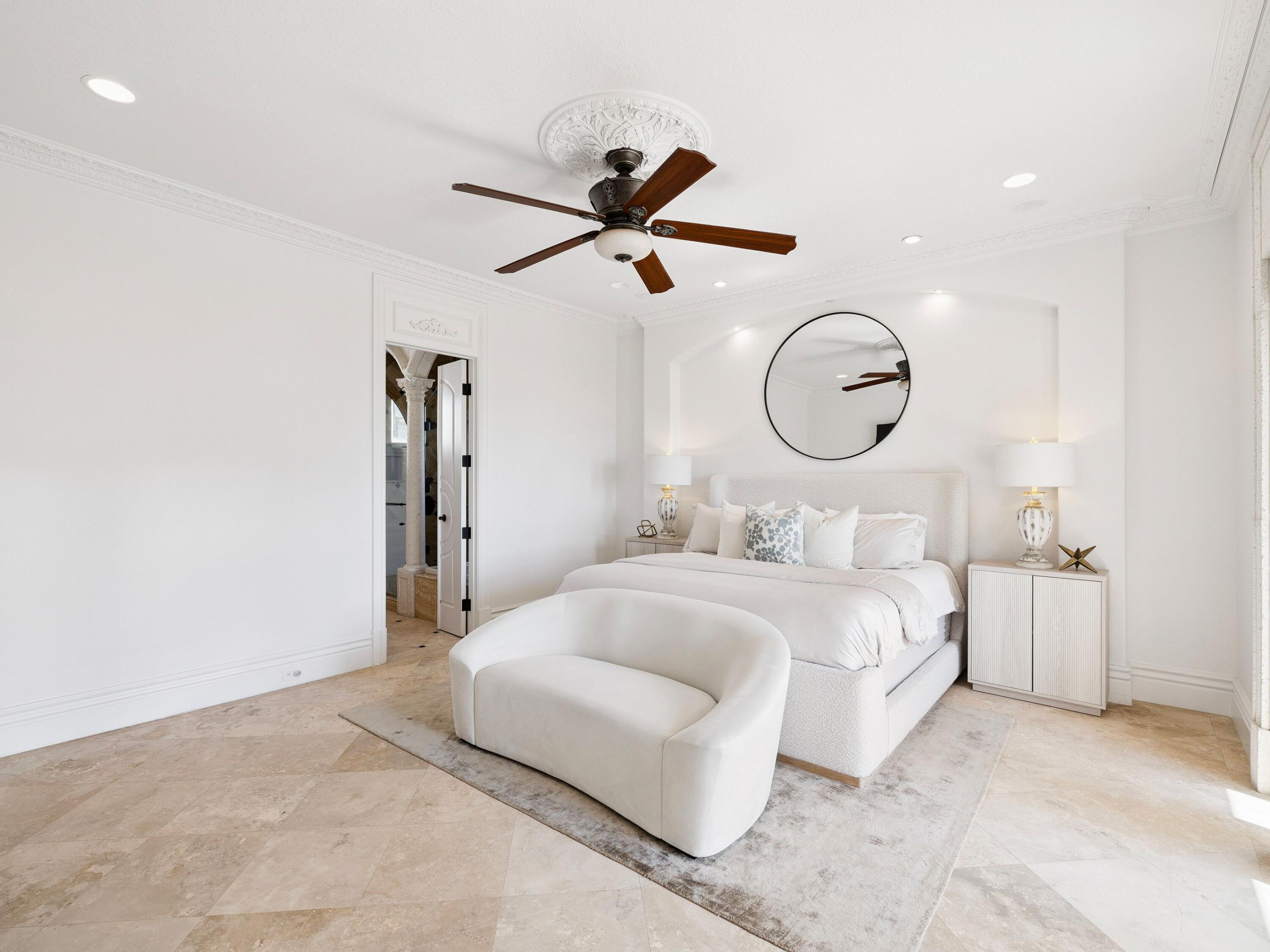 30 Pelican Circle Inlet Beach, FL 32461 - Photo 32 of 49 a bedroom with a bed and ceiling fan