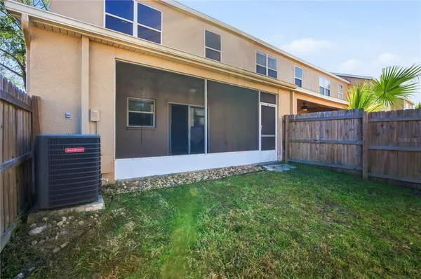 a backyard of a house