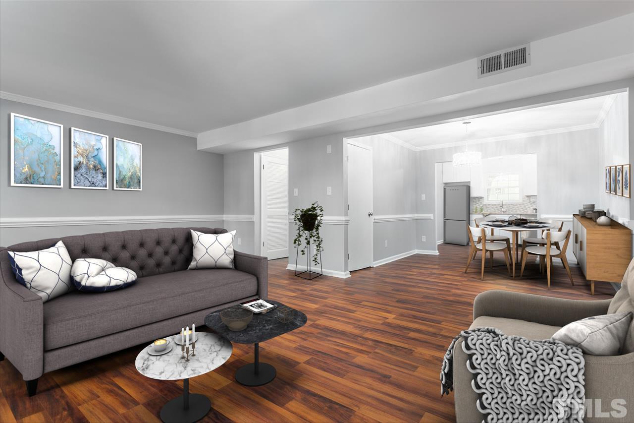 6453 New Market Way, Unit 6453 Raleigh, NC 27615 - Photo 8 of 30 Super cool virtual staging to give you an idea of what the room will look like with your furnishings!