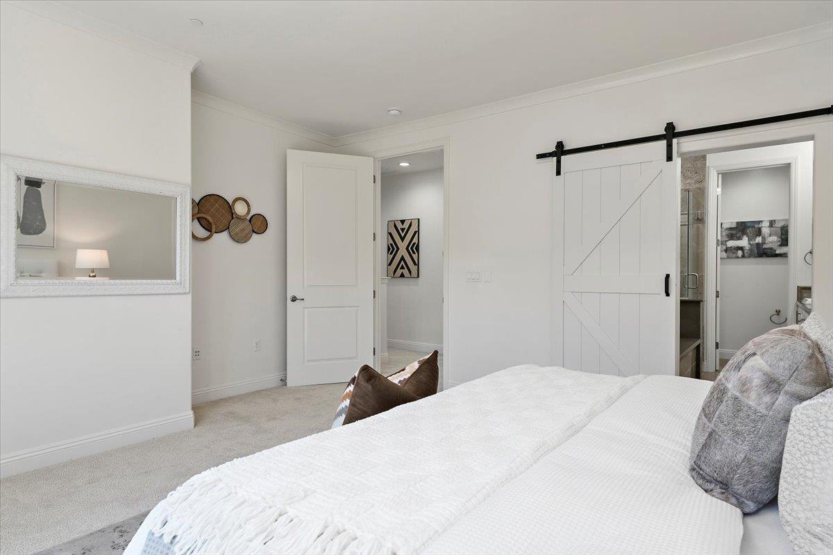 3003 Marcelli Circle Los Altos, CA 94022 - Photo 18 of 21 a bedroom with a bed and a mirror