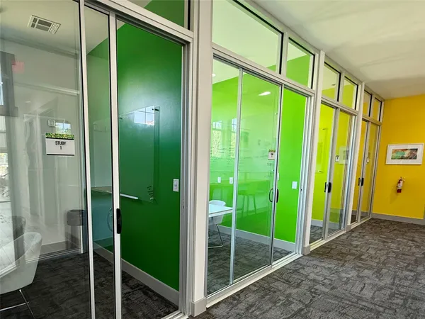 a view of a lake with houses