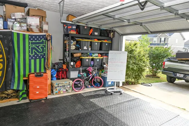 a view of bike storage in a room