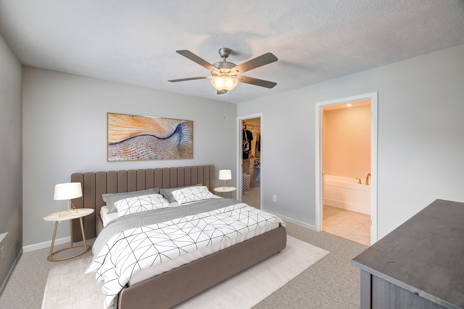 3406 Learning Lane Murfreesboro, TN 37128 - Photo 16 of 32 a bedroom with a large bed and a chandelier