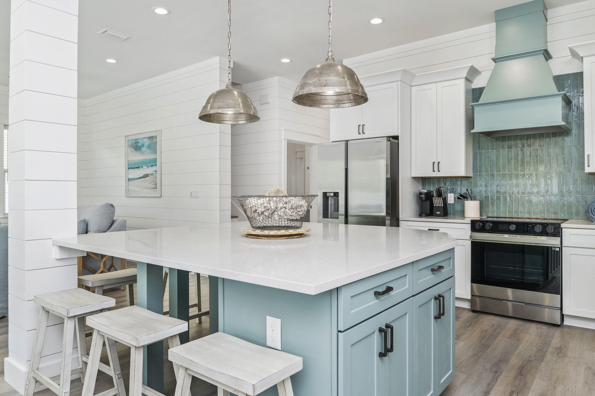 54 North Gulf Drive Santa Rosa Beach, FL 32459 - Photo 12 of 67 a kitchen with a counter space cabinets and stainless steel appliances