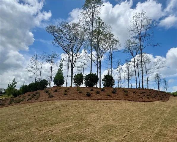 a view of outdoor space with garden and flowers