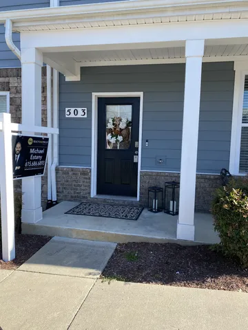 a front view of a house