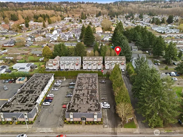 an aerial view of a city