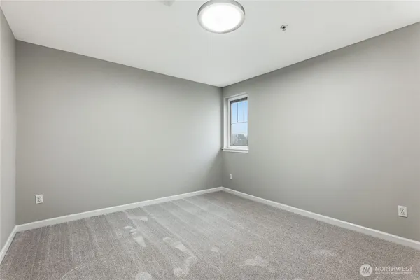 an empty room with a window