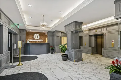 a view of a entryway door of the building