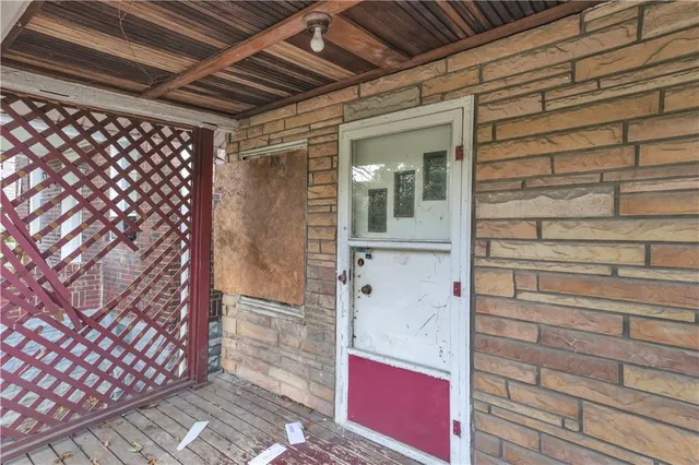 a view of front door