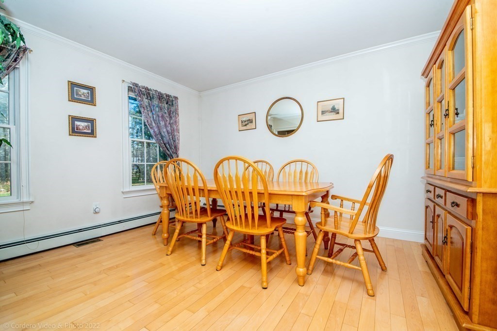 989 Walnut Plain Road Rochester, MA 02770 - Photo 21 of 41 a dining room with furniture and wooden floor