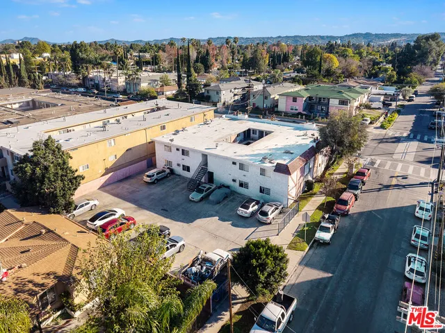 an aerial view of a city