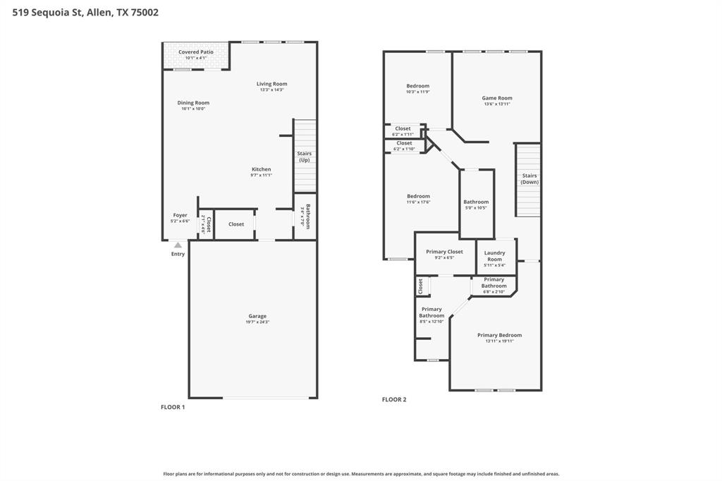 519 Sequoia Street Allen, TX 75002 - Photo 38 of 38 Floor plan
