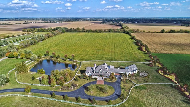 9N655 Kendall Road Elgin, IL 60124 - Photo 41 of 43 an aerial view of a house with swimming pool and ocean view