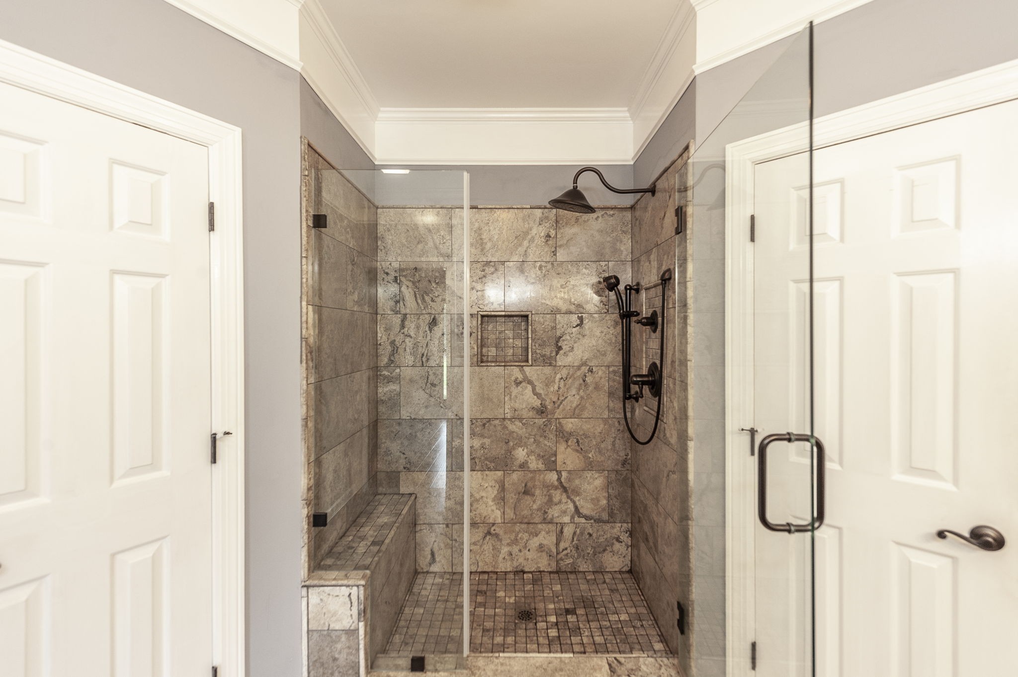 724 Deshea Creek Road Gallatin, TN 37066 - Photo 48 of 76 a bathroom with a glass shower door and a shower