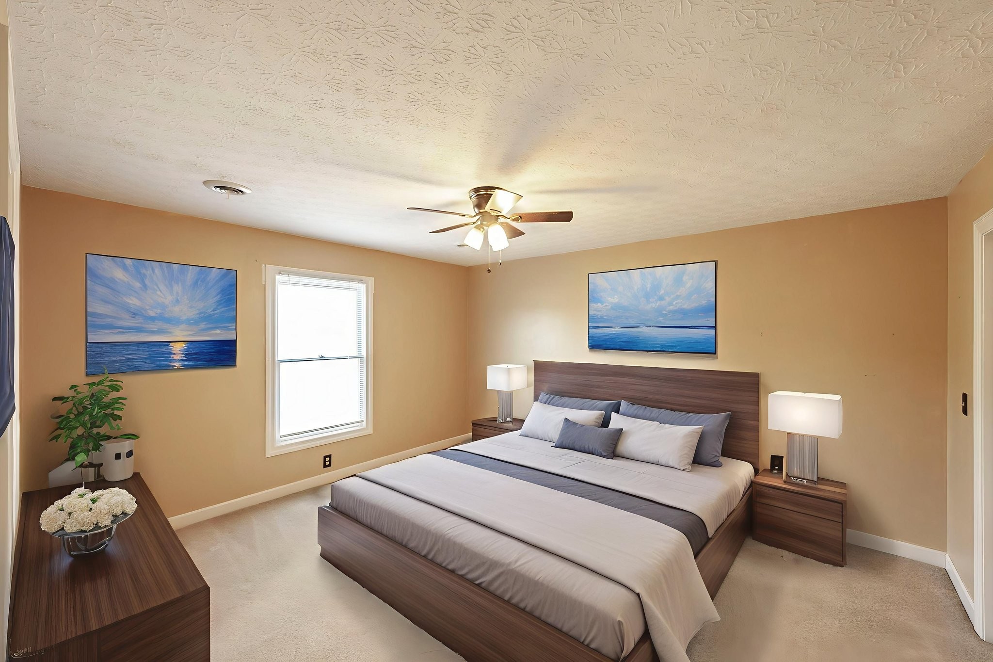 724 Deshea Creek Road Gallatin, TN 37066 - Photo 65 of 76 a bedroom with a bed and a chandelier