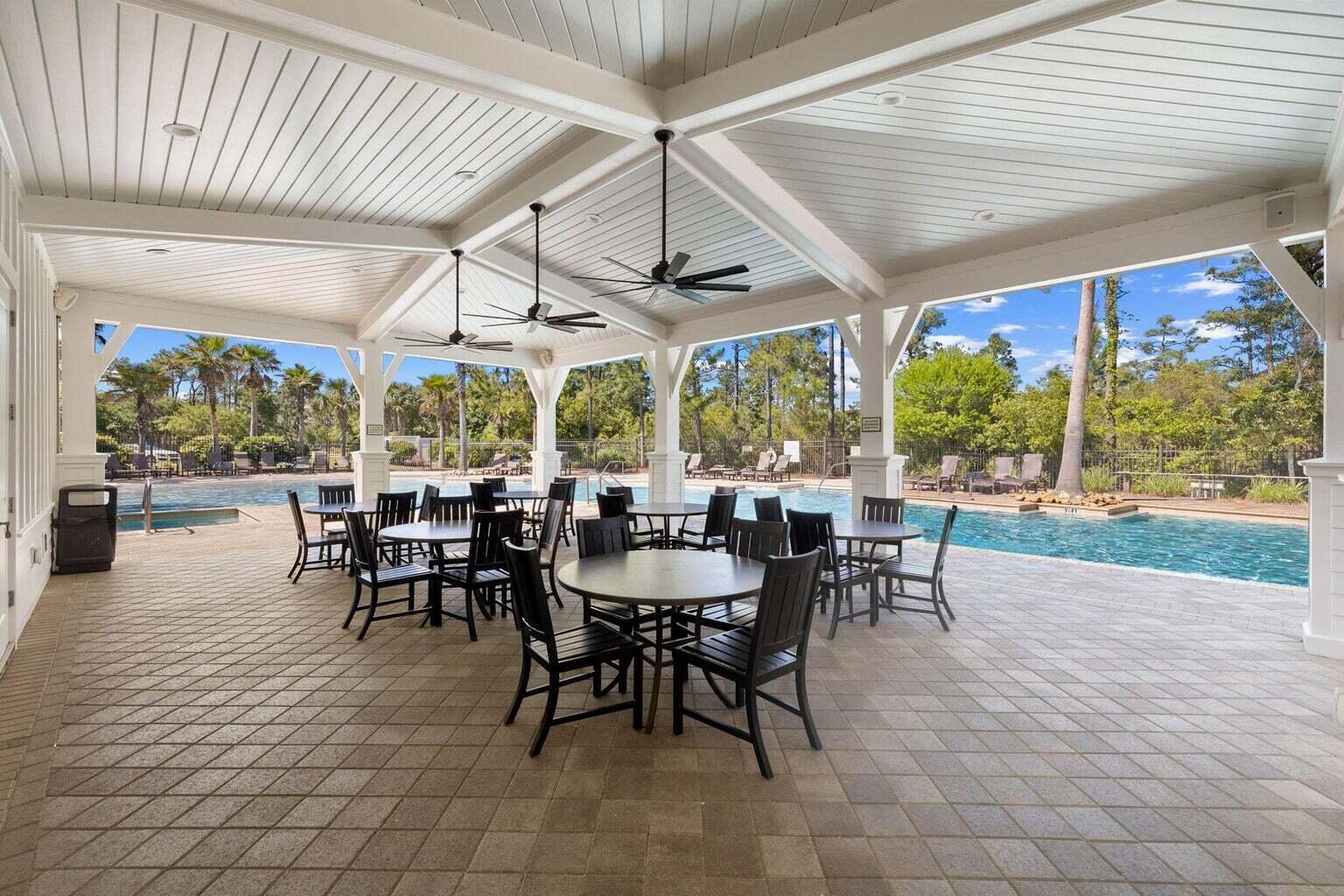694 Flatwoods Forest Loop Santa Rosa Beach, FL 32459 - Photo 52 of 54 a view of a dining room with furniture window and outside view